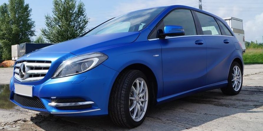 Mercedes-Benz A Klasse blau von MK Folientechnik folierter Mercedes-Benz A Klasse blau